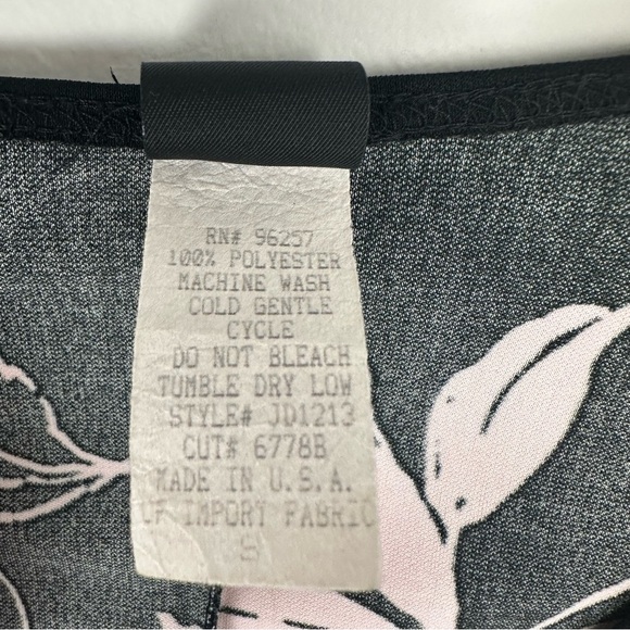 Per Seption Vintage Dress Size Small Black Pink Y2K Babydoll Fairy Whimsygoth - Picture 7 of 8